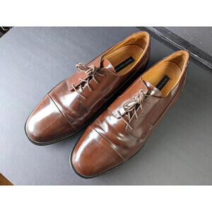 Bostonian 25033 Men Oxford Shoes India | Cap-Toe Brown Leather US 12